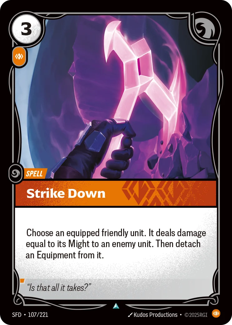 Strike Down — Riftbound card SFD 107