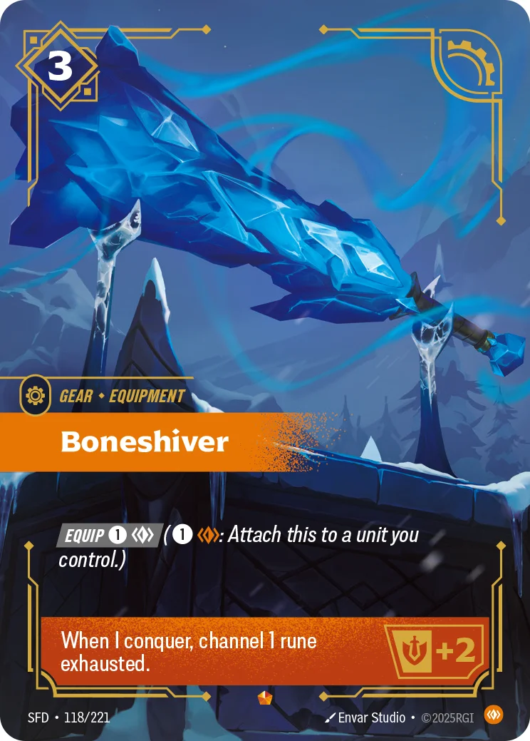 Boneshiver — Riftbound promo card SFD 118a
