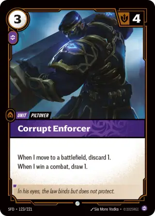Corrupt Enforcer — Riftbound card SFD 123