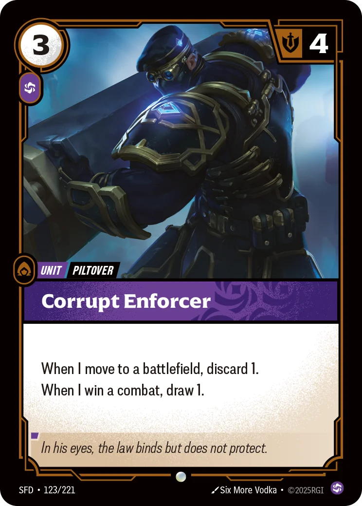 Corrupt Enforcer — Riftbound card SFD 123