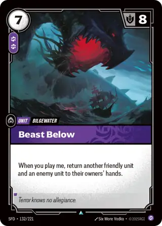 Beast Below — Riftbound card SFD 132