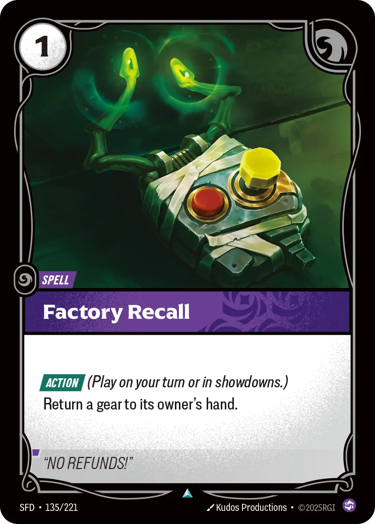 Factory Recall — Riftbound card SFD 135