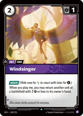 Windsinger — Riftbound card SFD 138