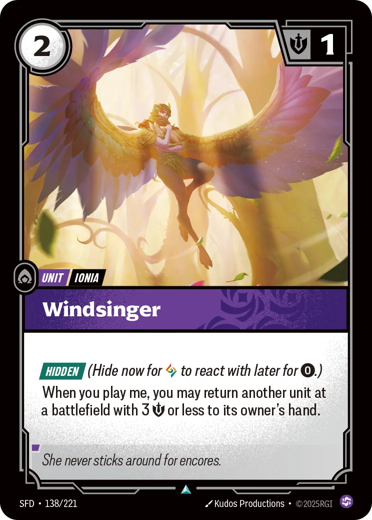 Windsinger — Riftbound card SFD 138