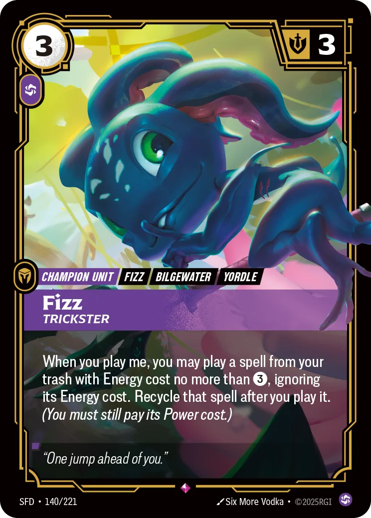 Fizz, Trickster — Riftbound card SFD 140