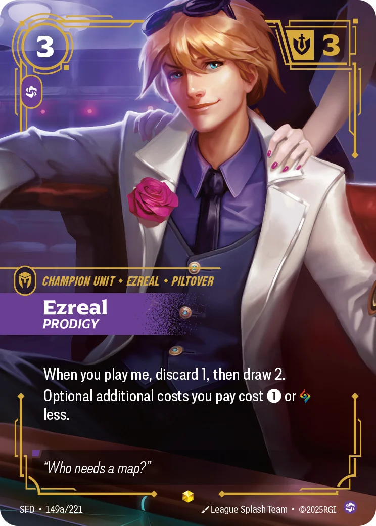 Ezreal, Prodigy — Riftbound Showcase card SFD 149a