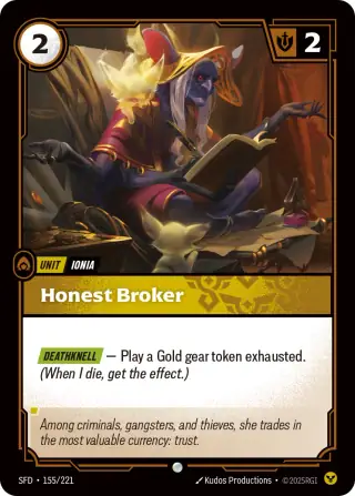 Honest Broker — Riftbound card SFD 155