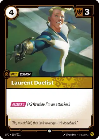 Laurent Duelist — Riftbound card SFD 156