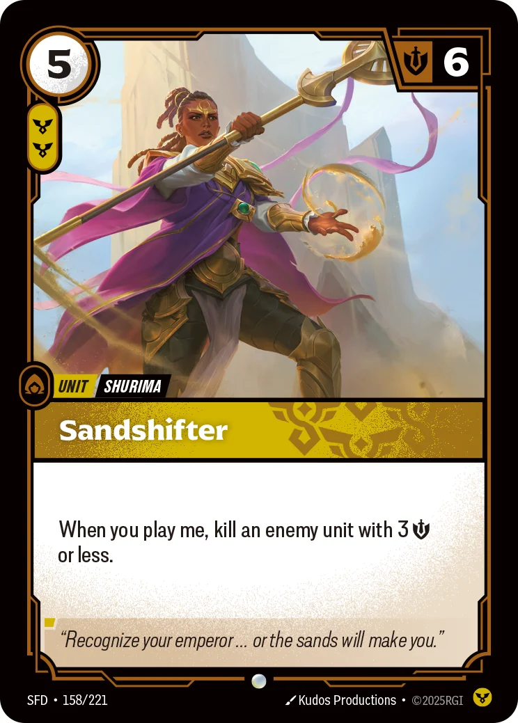 Sandshifter — Riftbound card SFD 158