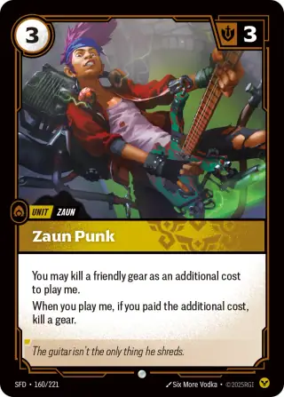 Zaun Punk — Riftbound card SFD 160
