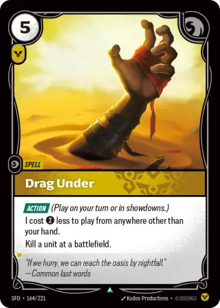 Drag Under — Riftbound card SFD 164