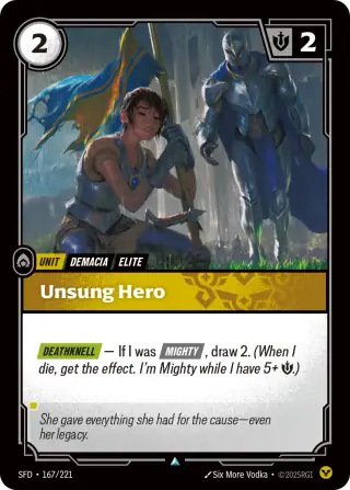 Unsung Hero — Riftbound card SFD 167