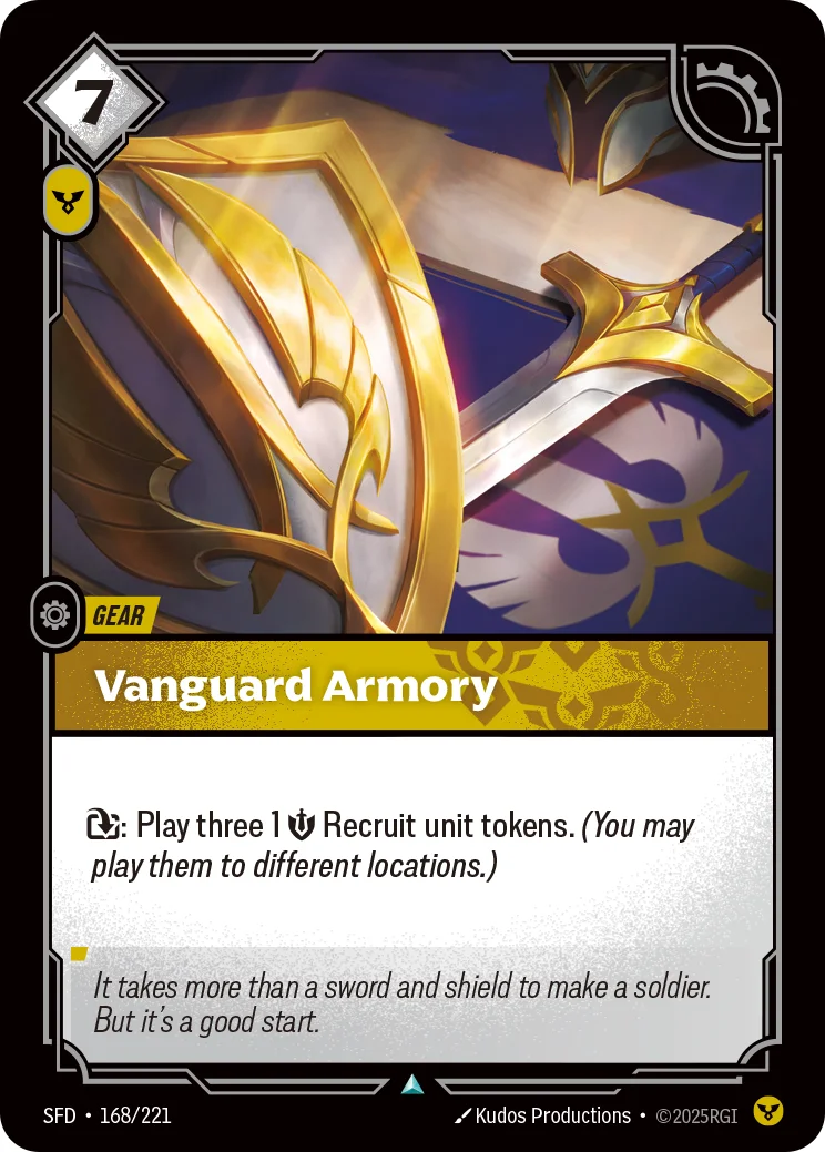 Vanguard Armory — Riftbound card SFD 168