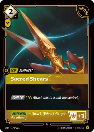 Sacred Shears — Riftbound card SFD 172