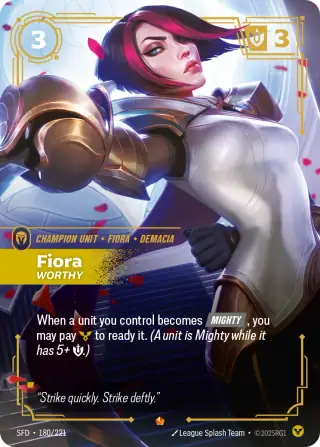 Fiora, Worthy — Riftbound Epic card SFD 180
