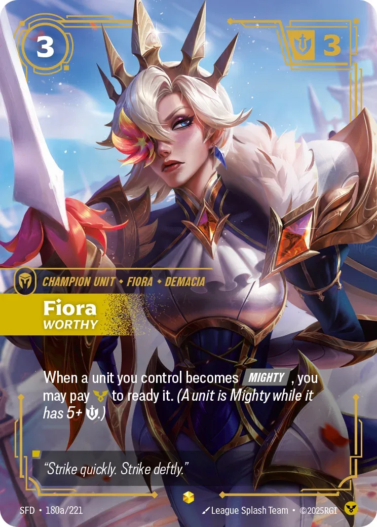 Fiora, Worthy — Riftbound Showcase card SFD 180a