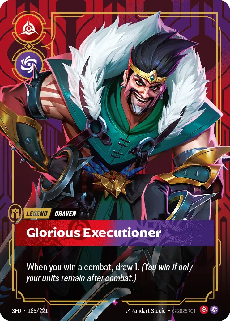 Draven, Glorious Executioner — Riftbound card SFD 185
