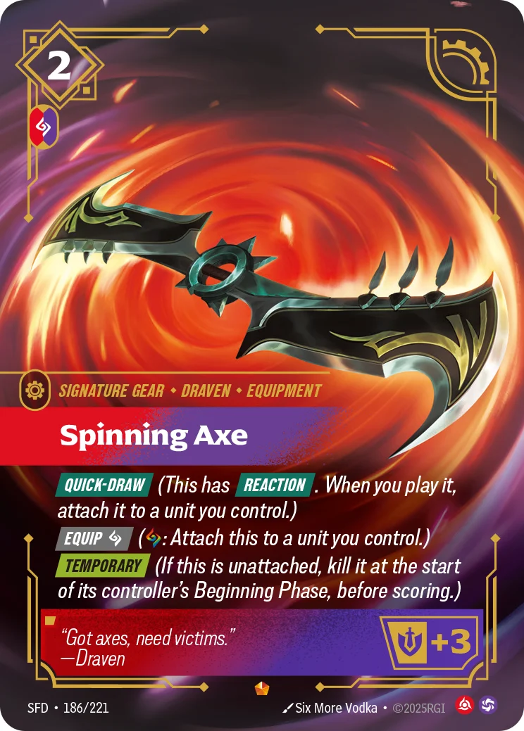 Spinning Axe — Riftbound Epic card SFD 186