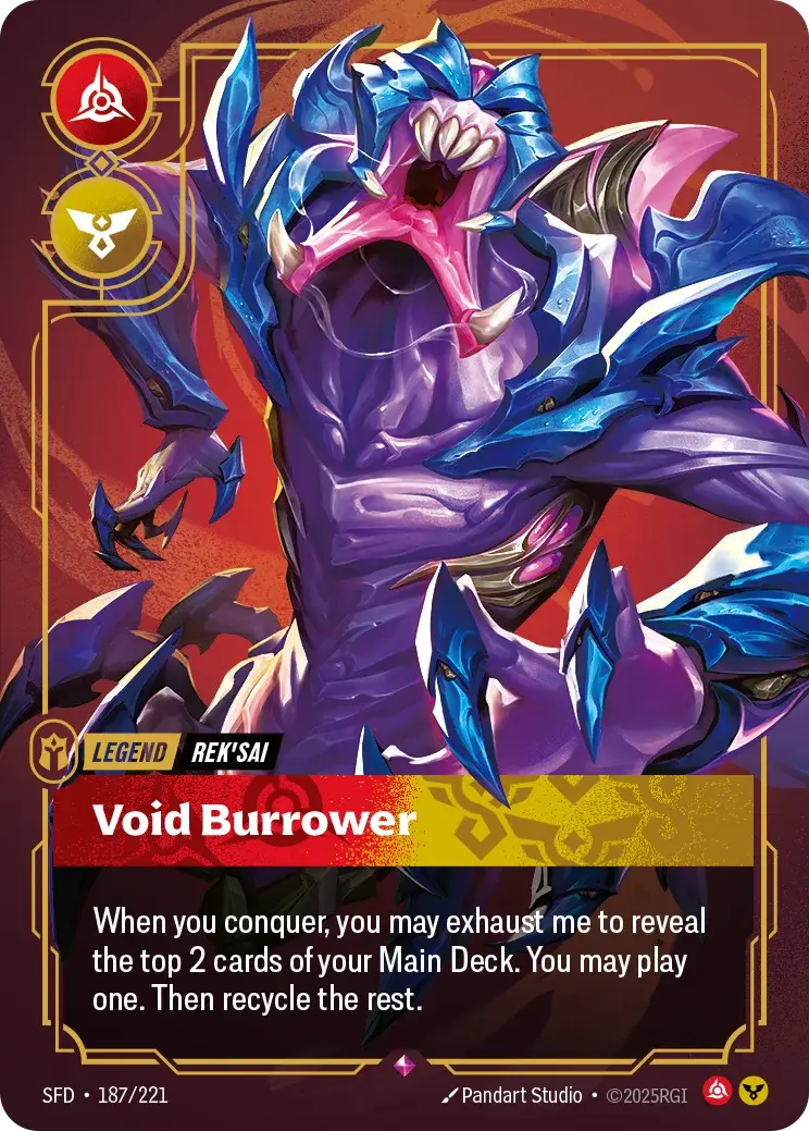 Rek'Sai, Void Burrower — Riftbound promo card SFD 187