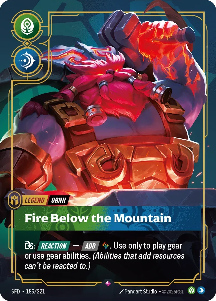 Ornn, Fire Below the Mountain — Riftbound promo card SFD 189