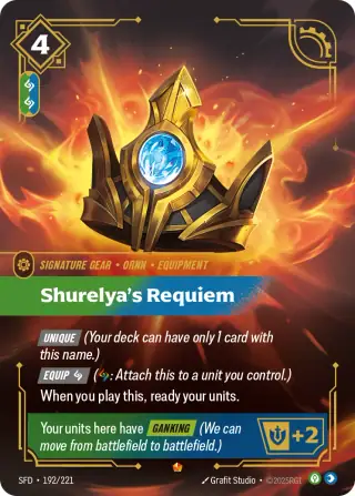 Shurelya's Requiem — Riftbound Epic card SFD 192