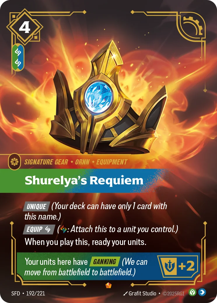 Shurelya's Requiem — Riftbound Epic card SFD 192