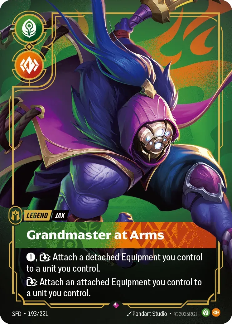Jax, Grandmaster at Arms — Riftbound promo card SFD 193