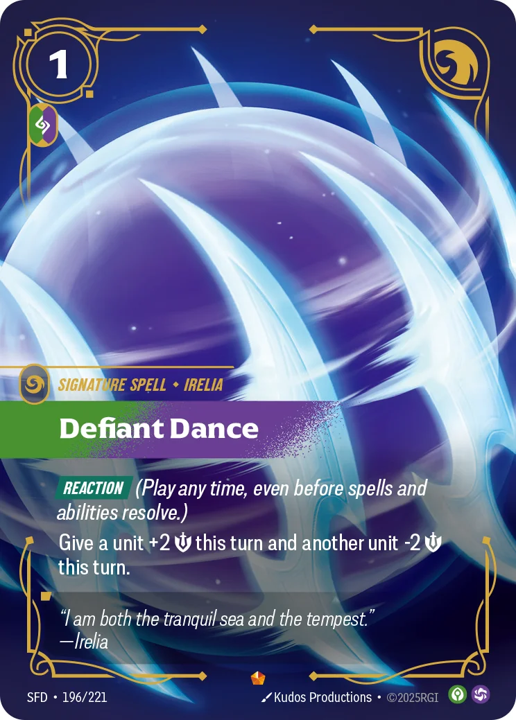Defiant Dance — Riftbound Epic card SFD 196