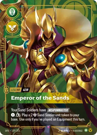 Azir, Emperor of the Sands — Riftbound card SFD 197