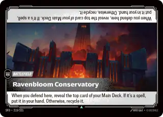 Ravenbloom Conservatory — Riftbound card SFD 215