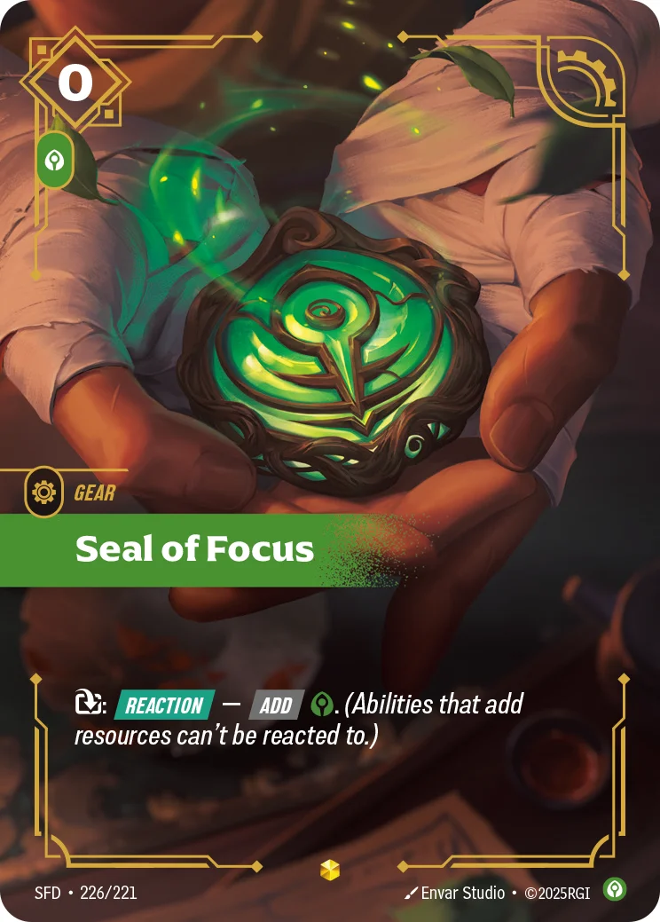 Seal of Focus — Riftbound overnumbered card SFD 226