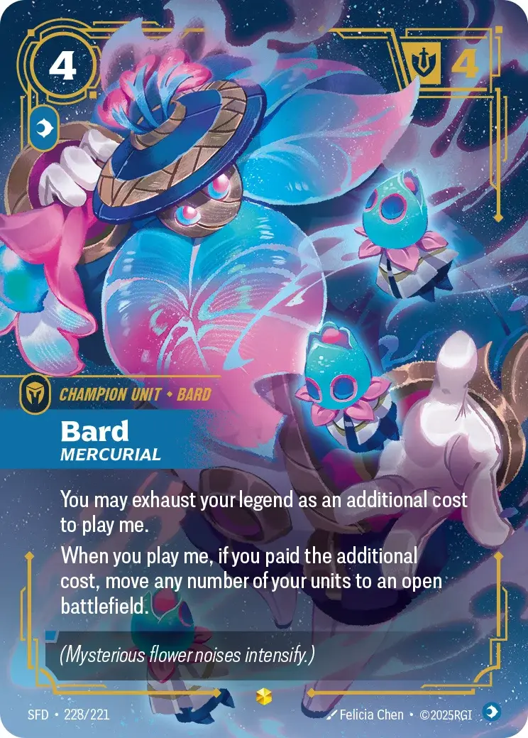 Bard, Mercurial — Riftbound overnumbered card SFD 228