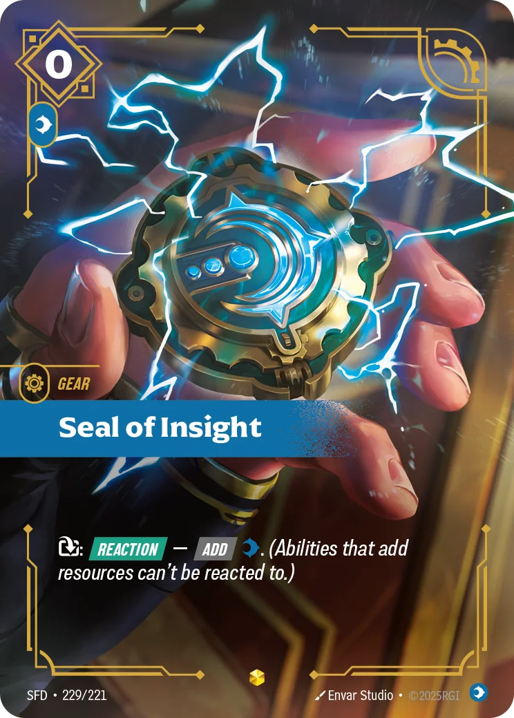 Seal of Insight — Riftbound overnumbered card SFD 229