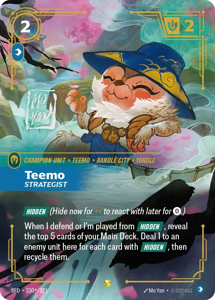 Teemo, Strategist — Riftbound signature card SFD 230