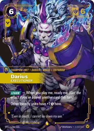 Darius, Executioner — Riftbound overnumbered card SFD 236