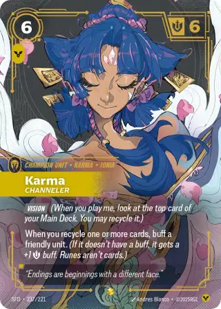 Karma, Channeler — Riftbound overnumbered card SFD 237