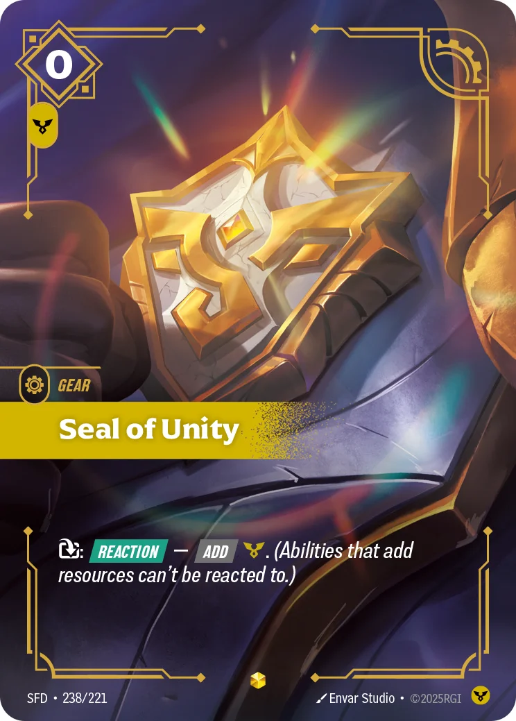 Seal of Unity — Riftbound overnumbered card SFD 238