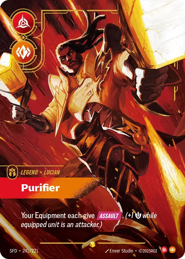 Lucian, Purifier — Riftbound overnumbered card SFD 241