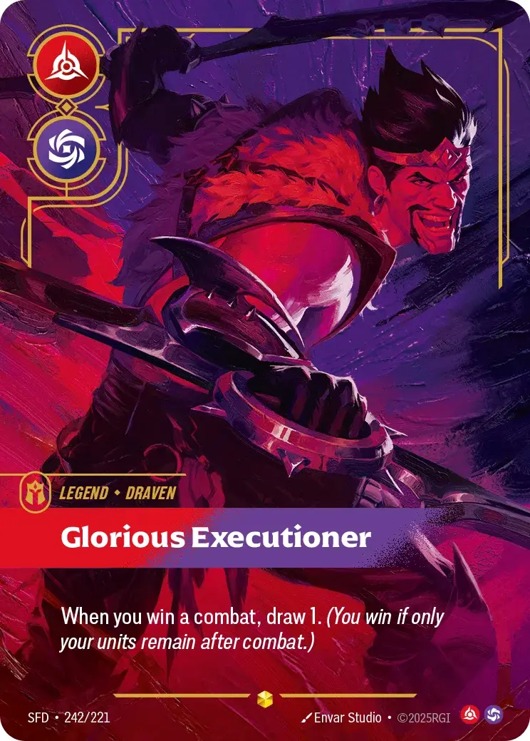 Draven, Glorious Executioner — Riftbound overnumbered card SFD 242