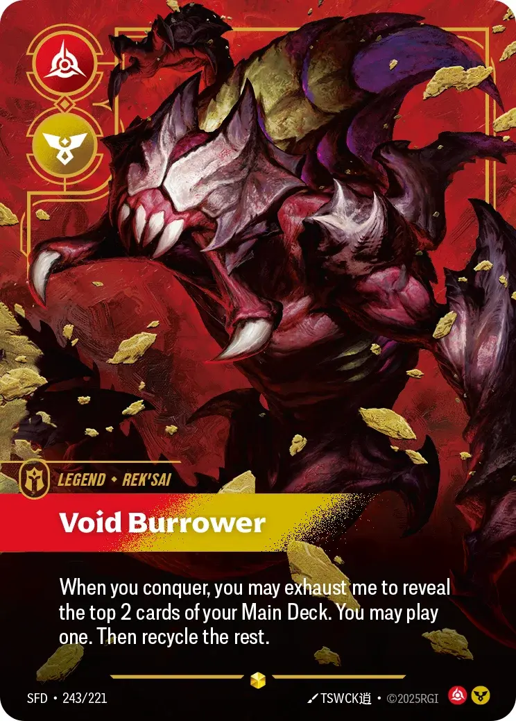 Rek'Sai, Void Burrower — Riftbound overnumbered card SFD 243