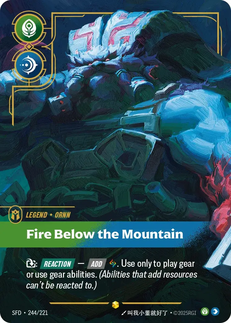 Ornn, Fire Below the Mountain — Riftbound overnumbered card SFD 244