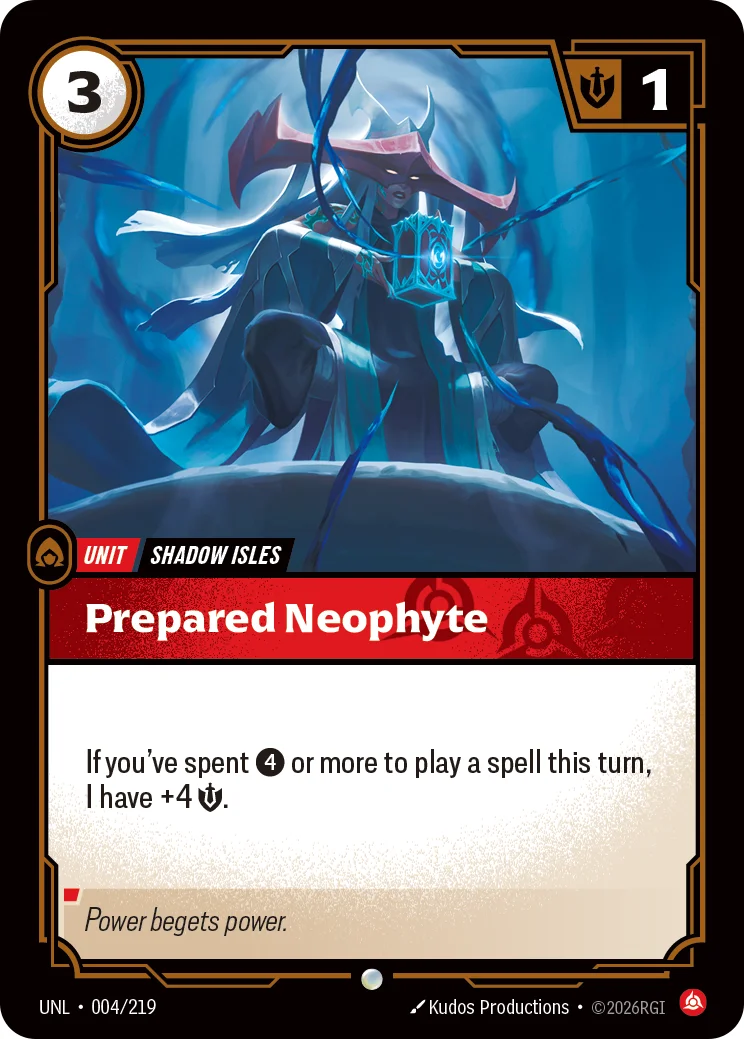 Prepared Neophyte — Riftbound card UNL 004