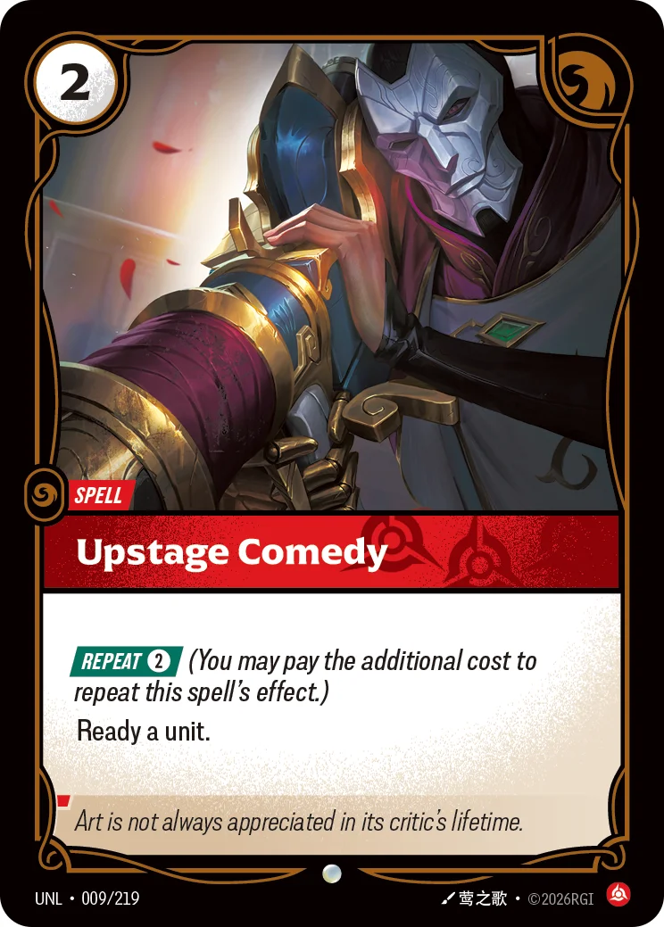 Upstage Comedy — Riftbound card UNL 009