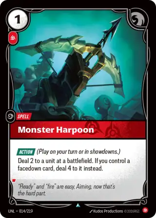Monster Harpoon — Riftbound card UNL 014