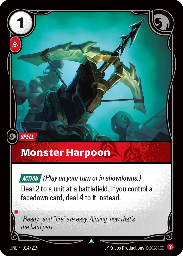 Monster Harpoon — Riftbound card UNL 014