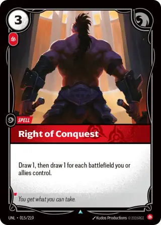 Right of Conquest — Riftbound card UNL 015