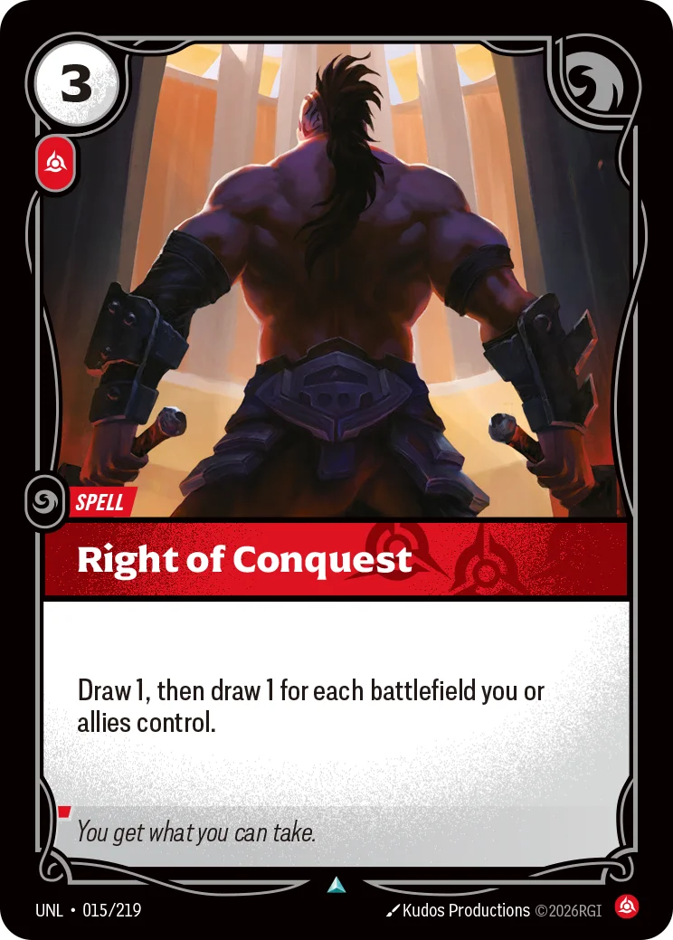 Right of Conquest — Riftbound card UNL 015