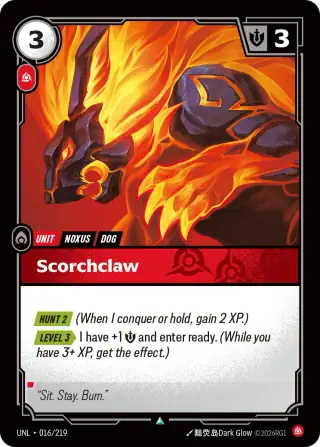 Scorchclaw — Riftbound promo card UNL 016