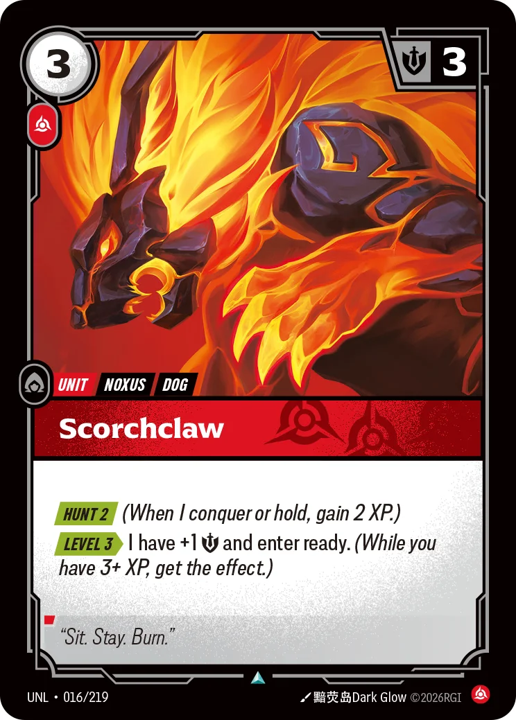 Scorchclaw — Riftbound promo card UNL 016