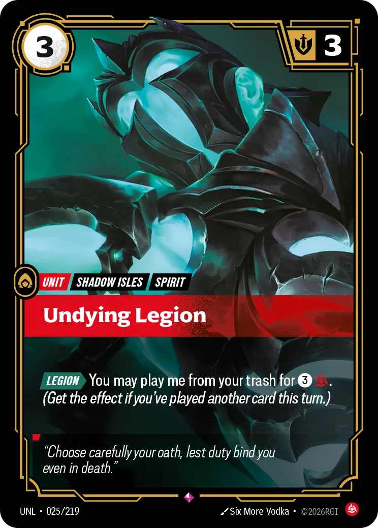 Undying Legion — Riftbound card UNL 025